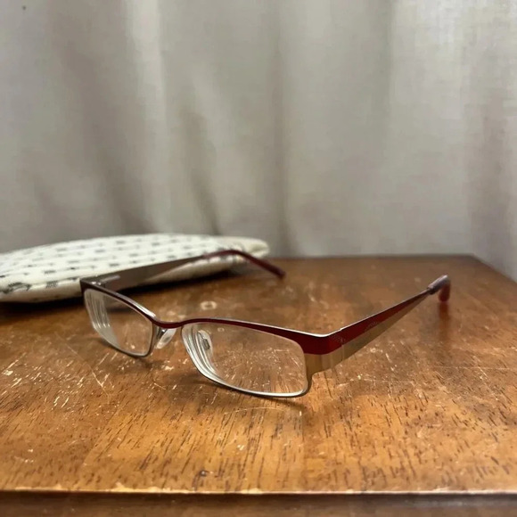 Levi Strauss Eyeglasses Frames LS4003 Red Red‎ Rectangular Full Rim 50-15-135 - Picture 3 of 8
